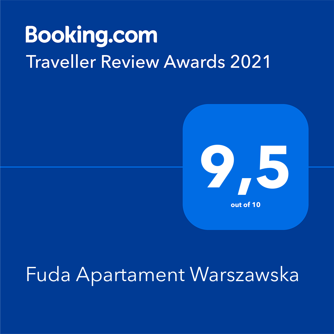 Nagroda od booking.com dla Fuda Apartament Warszawska